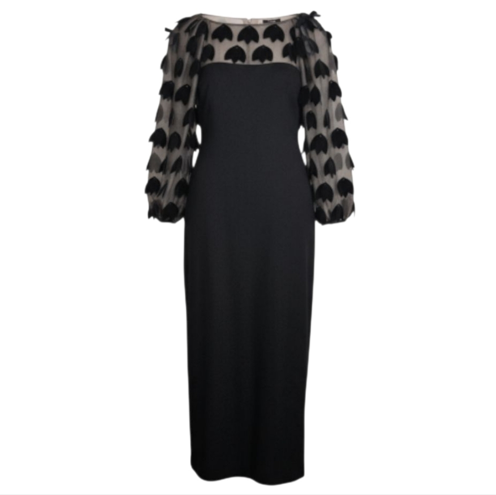 Vintage Richilene New York Long Evening Dress Black Woman Size 12